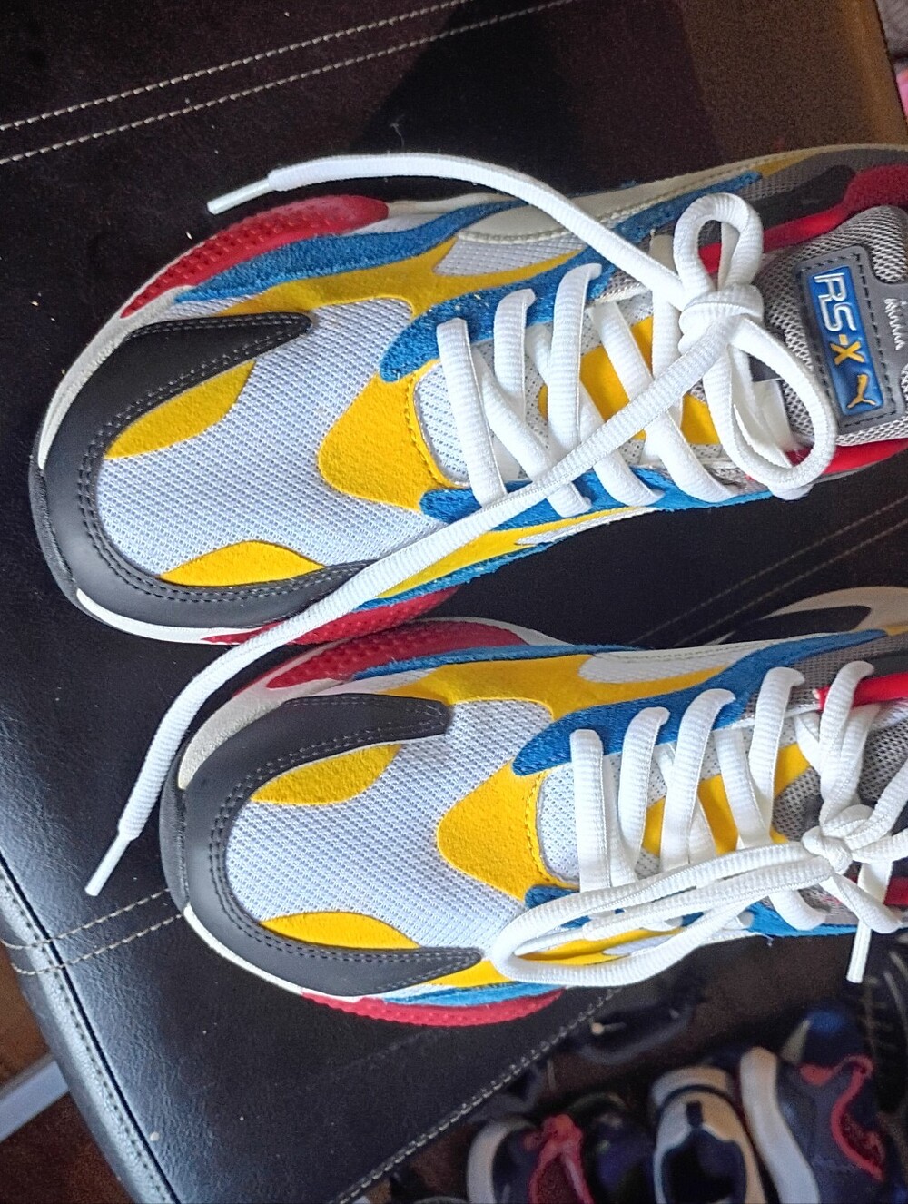 Brand New PUMA Mens Multicolor Athletic Sneakers - Yellow/Blue/White